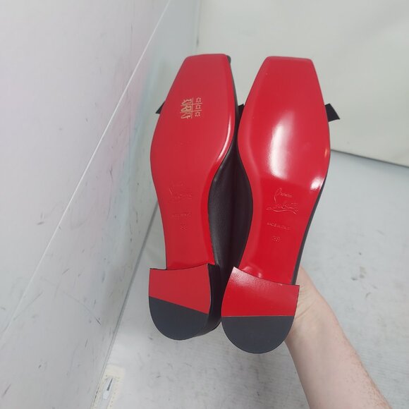 Christian Louboutin Black Mamaflirt Leather Ballerina Pump - Picture 2 of 11